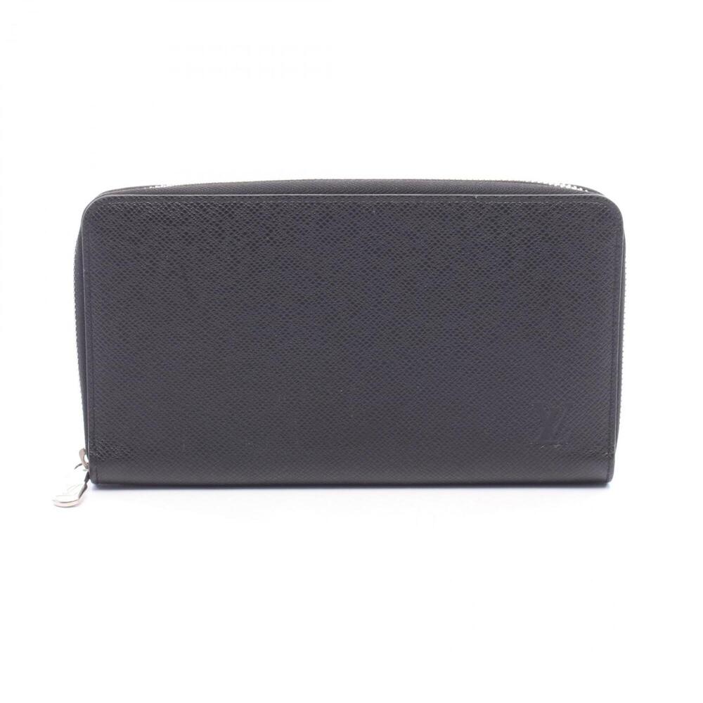 Louis Vuitton Zippy Organizer NM Taiga Leather Round Long Wallet for Men, Bla...